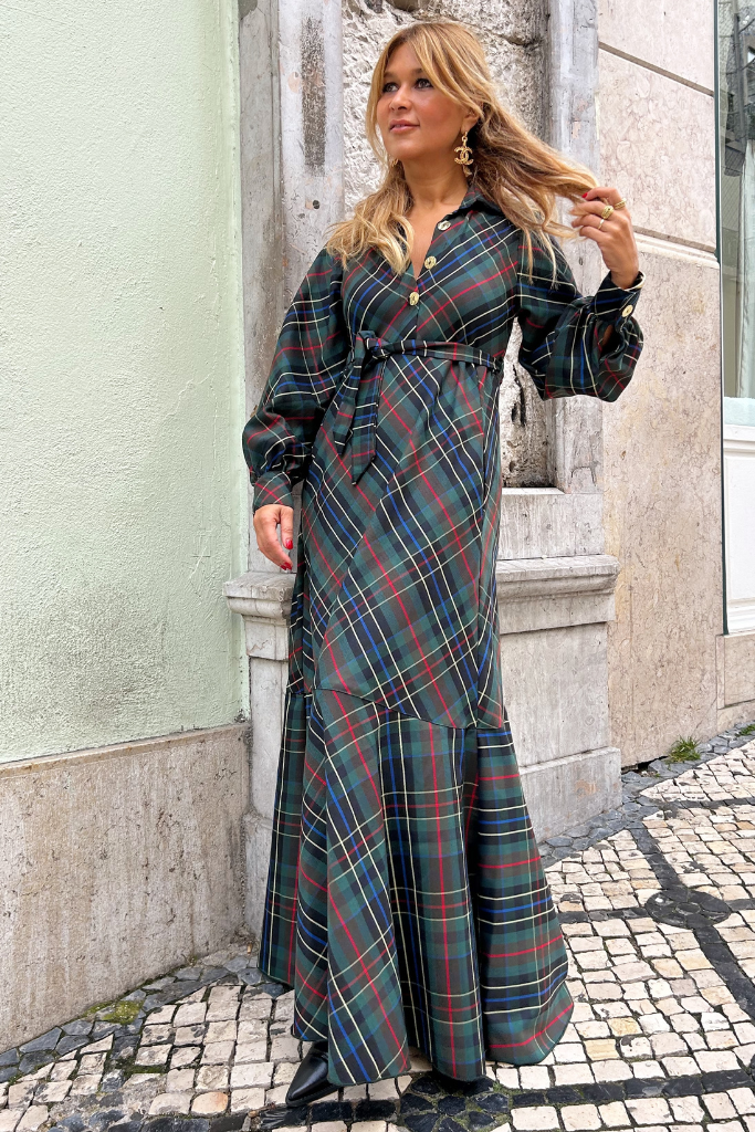 Dress Audrey Tartan Green