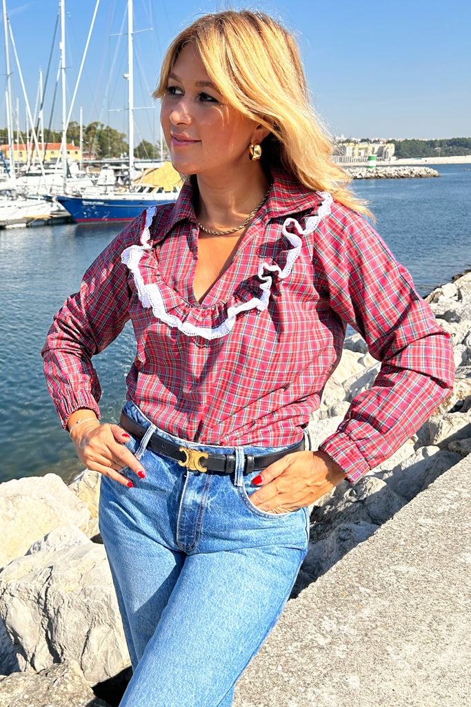 Blusa Chloe Tartan Red