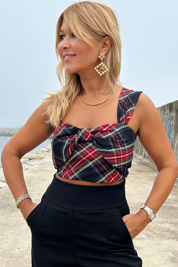 Blusa Edinburgh Tartan Black