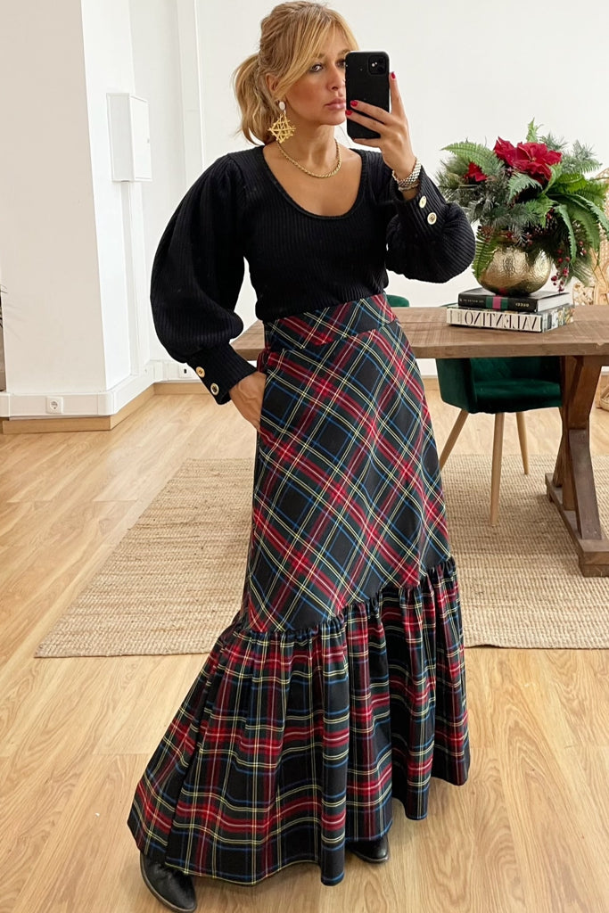 Saia Oia Tartan Black Limited Ed