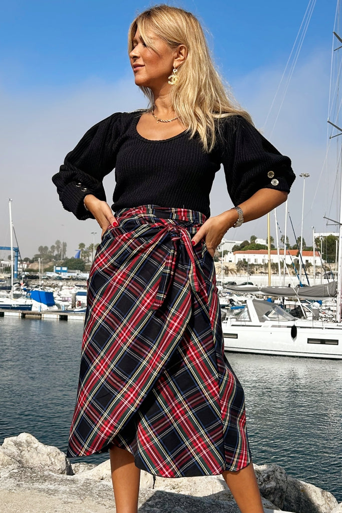Saia Sidney Tartan Black