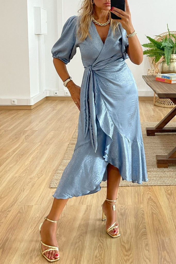 Vestido Marselha Blue/Grey