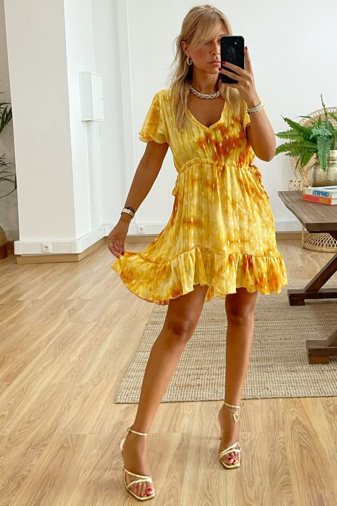 Vestido Inês Yellow Curto