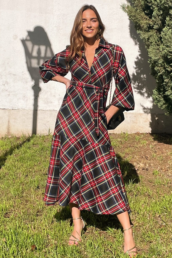 Dress Mary Tartan Black