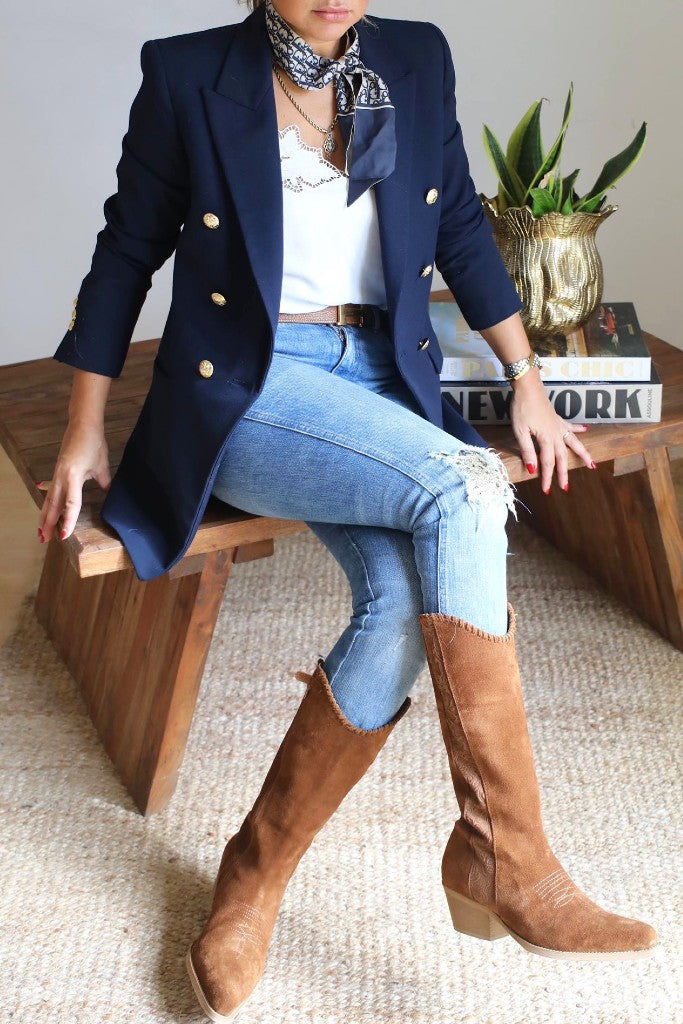 Bota Texana Lauren Camel