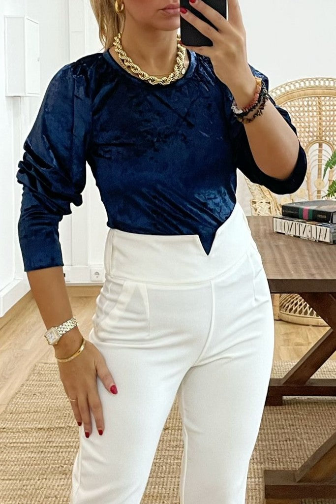 Blusa Istambul Blue Velvet
