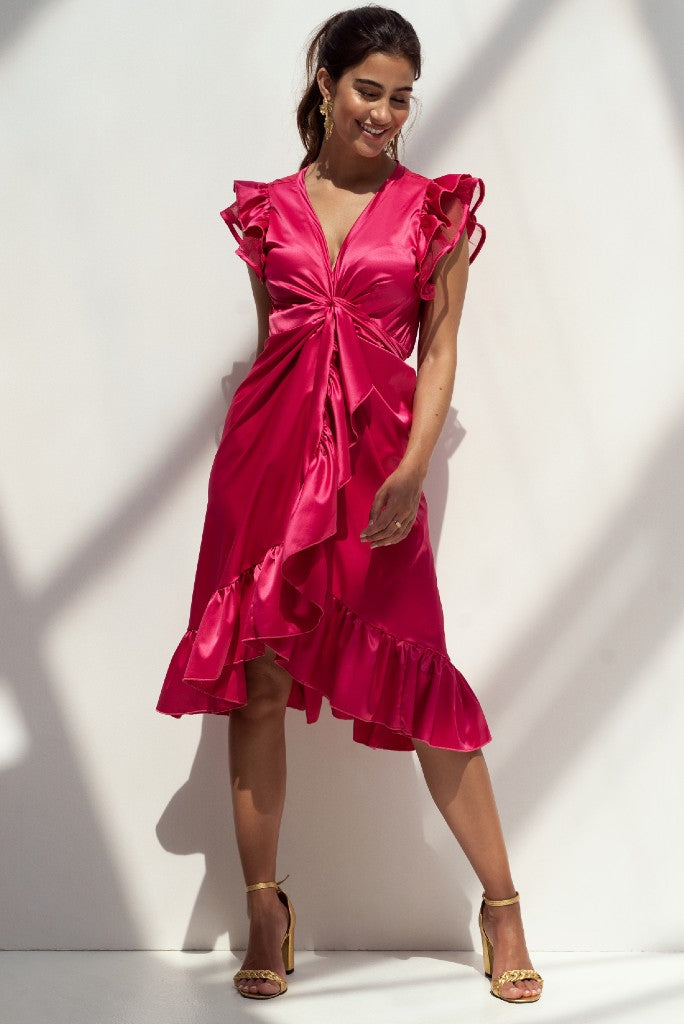 Vestido Penelope Pink (Cetim)