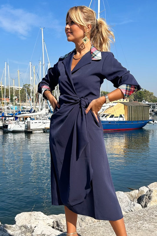 Vestido Santander Blue & Tartan