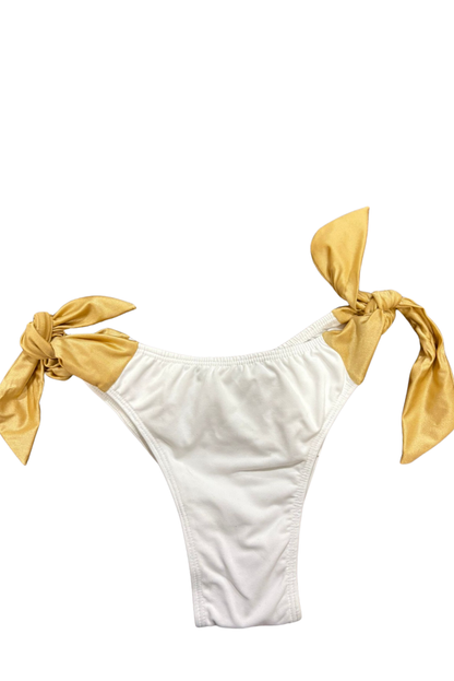 Cueca Biquini Laço White & Gold