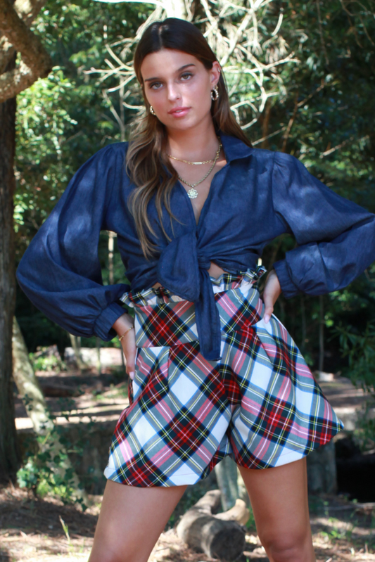 Calções Carlota Tartan