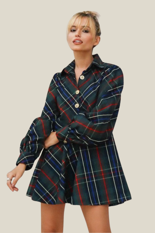 Dress Marilyn Tartan Green