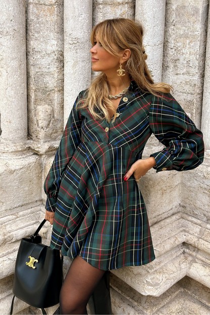 Dress Marilyn Tartan Green