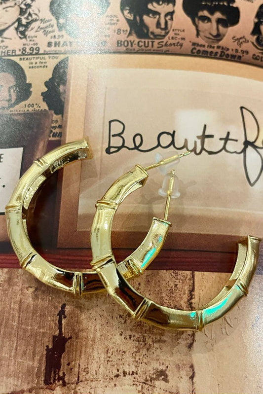 Bamboo Hoop Earrings