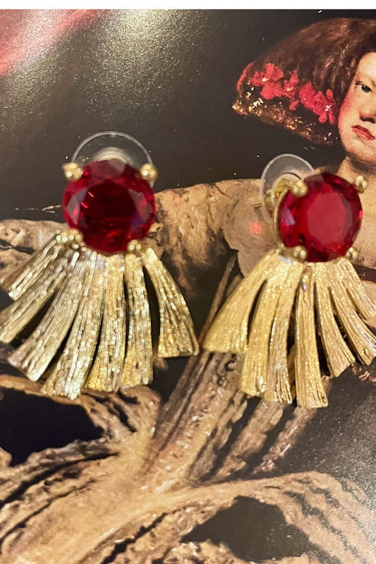 Oriental Red Earrings