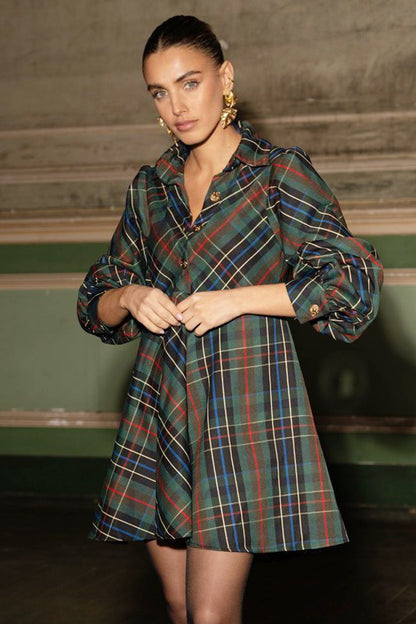 Dress Marilyn Tartan Green