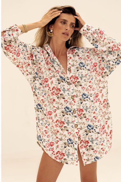 Camisa Melides Romantic Flowers