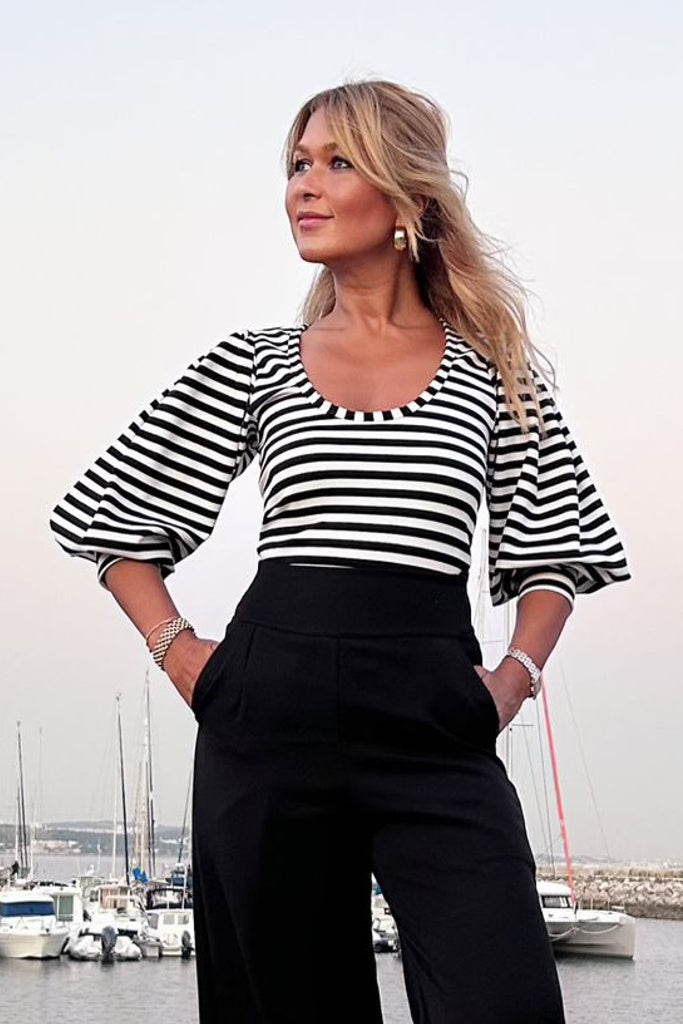 Blouse Munich Stripes Black