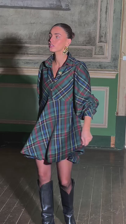 Dress Marilyn Tartan Green